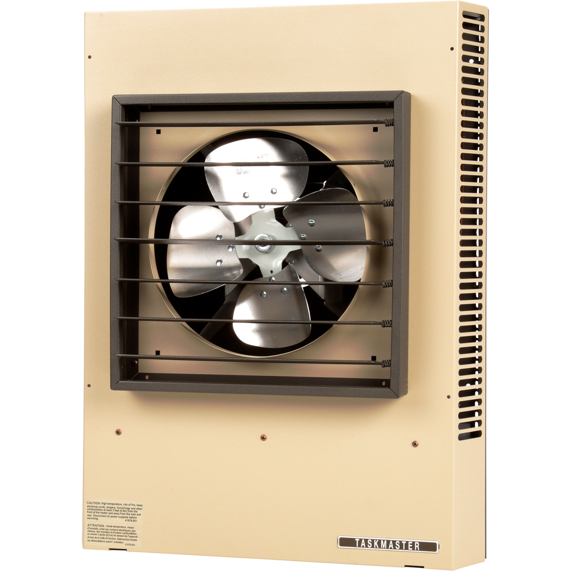 TPI Fan-Forced Electric Heater - 15kW, 480V, 51,200 BTU, 1,500 Sq. Ft. Heating Capability, Heavy-Duty Steel, Model# P3P5115CA1N